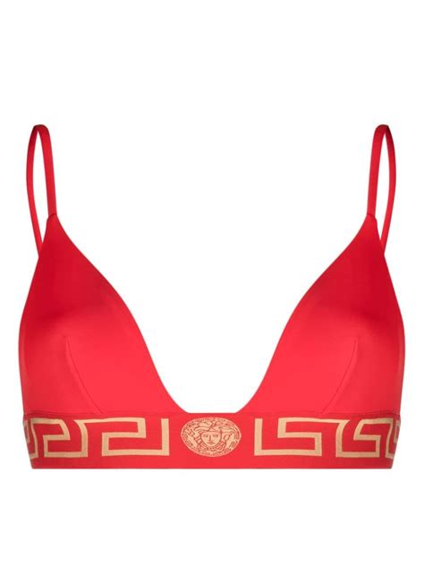 Versace Greca Border Triangle Bikini Top & Greca Border High 